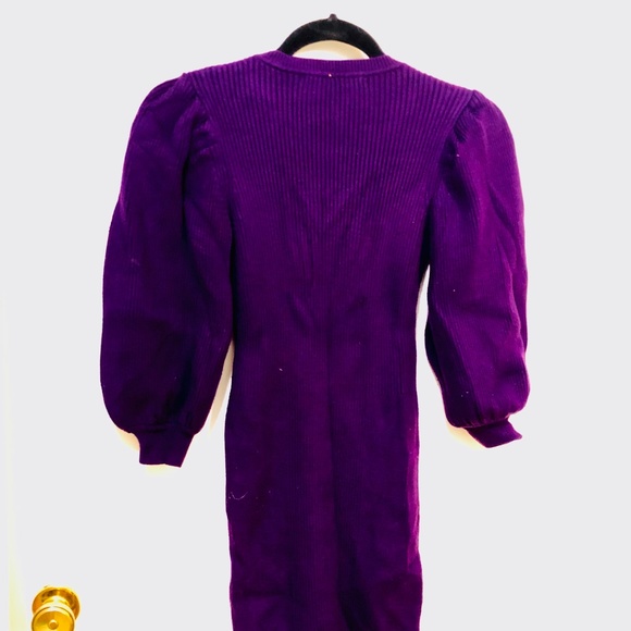 Purple Midi Sweater Dress - Picture 4 of 6